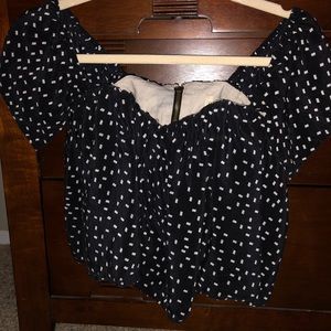 Stone cold fox silk off the shoulder top